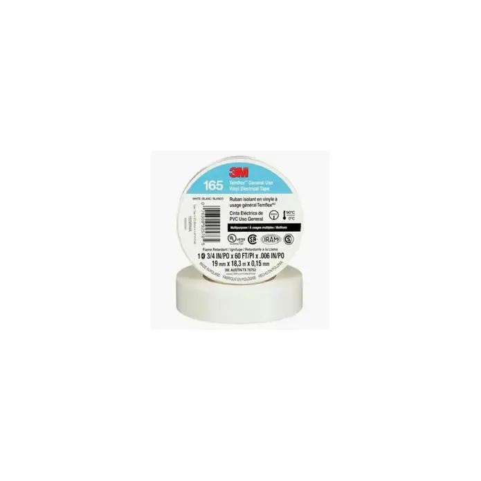 TAPE ELÉCTRICO 3M, BLANCO, TEMFLEX, DE 60&#39;, 1400W
