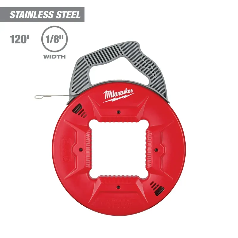 Milwaukee 120 ft. x 1/8 in. Stainless Steel Fish Tape