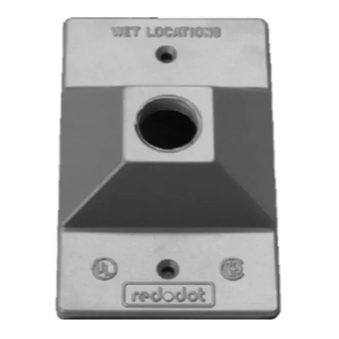 TAPA WATERPROOF 2X4 GRIS 1 KO 1/2"