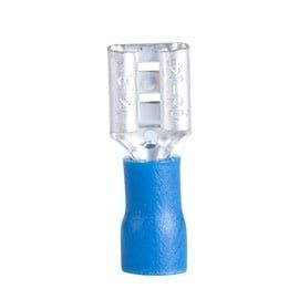 Disconnect, Crimp Terminal, #16-#14 AWG (2 mm²), 0.25&quot; Tab, Female, Vinyl-Insulated, Blue, (20/Pkg) -20-143F