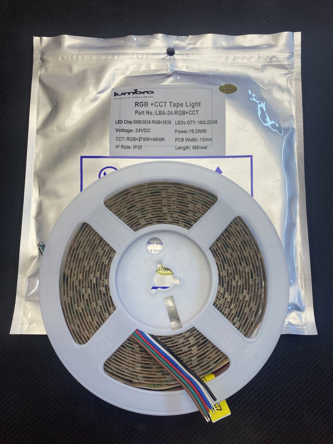 LBA-24-RGB+CCT 3535RGB+2700+6500K 19.2W/M 24V 180LED/M 12MM