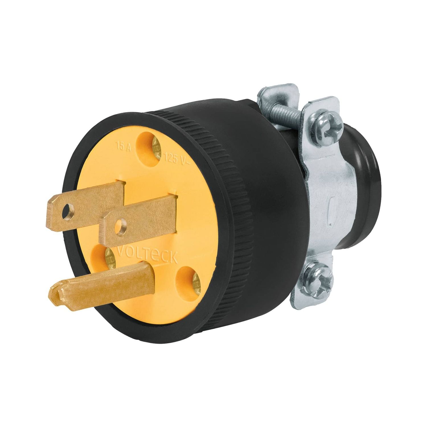 PLUG MACHO REFORZADO, 2 POLOS, 3 HILOS, 15A, 125V – 46207