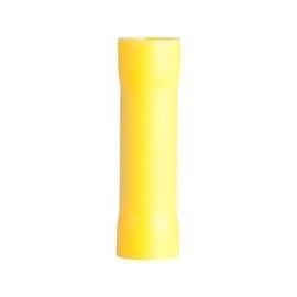 Butt Splice, Crimp Connector, #12-#10 AWG (5 mm²), Vinyl Insulated, Yellow, (15/Pkg) -20-126