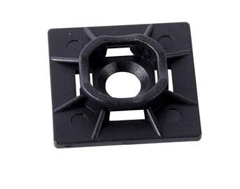 CABLE TIE MOUNTING BASE 1&quot;X1&quot; BLACK (100 PCS PACK) MB-20UVB