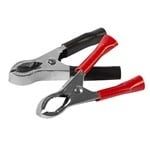 30A Copper Clad Insulated Battery Clip/Clamp, 1 w/Red Handles and 1 w/Black Handles, 2/Pkg  /14-630