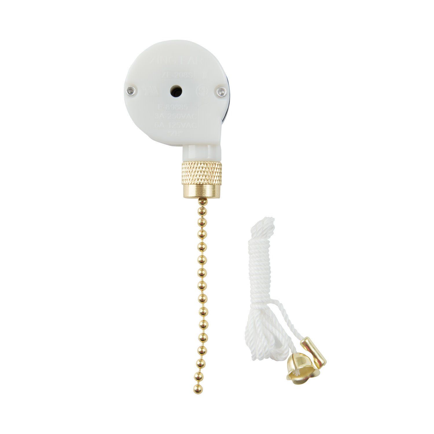 SP3T Variable 3 Speed and Two Circuit Pull-Chain Switch 6A 125VAC F/O/O/O  GSW-34