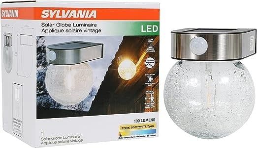 62408 OUTDOOR LED SOLAR GLOBE FIXTURE 100 LMS 2700K