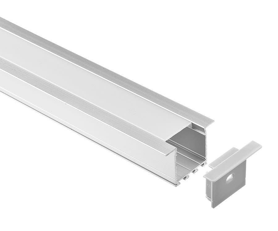 LBA-2404 ALUMINUM CHANNEL 2MT WITH PC COVERS AND 2 SPRING (2 METERS)