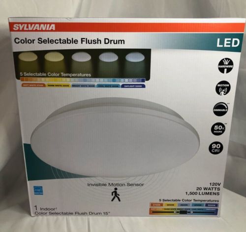 61795 LEDFLUSHDRM020D9SC3MWH 20W 120V 2700/3000/3500/4000/5000K 1500LMS