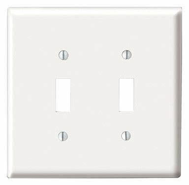 88009 LEVITON DOUBLE SWITCH PLATE WHITE 88009