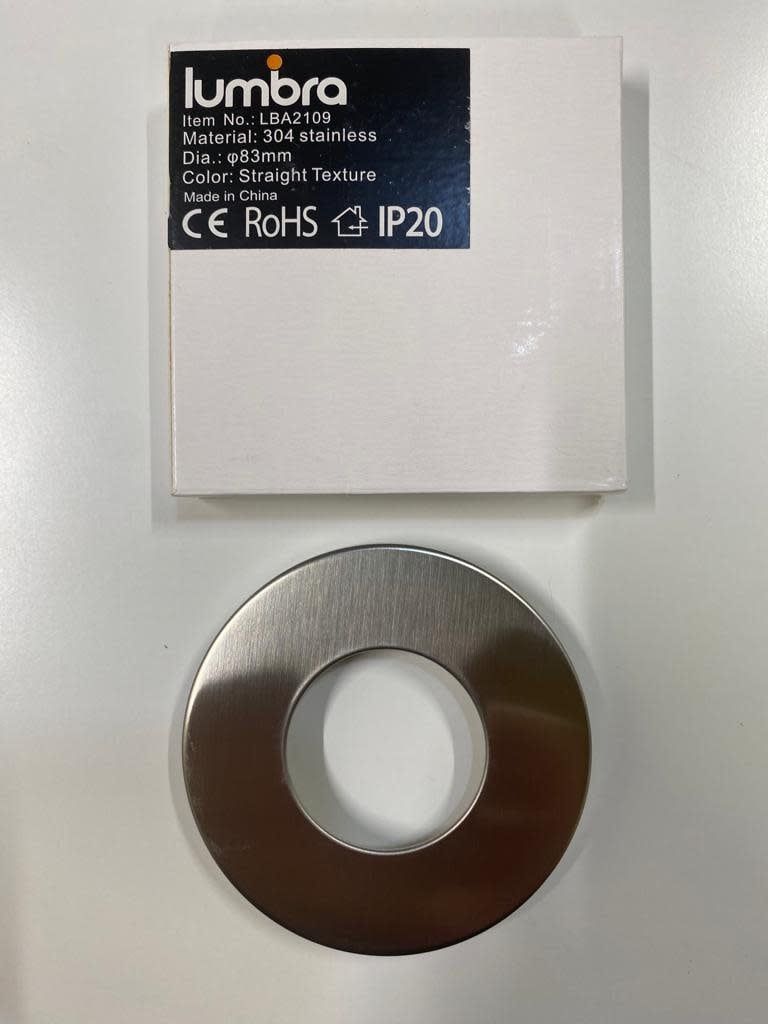 LBA2109SSR STAINLESS STEEL 304 ROUND FLAT BEZEL DIA.: φ83  FOR LAMP FIXTURE