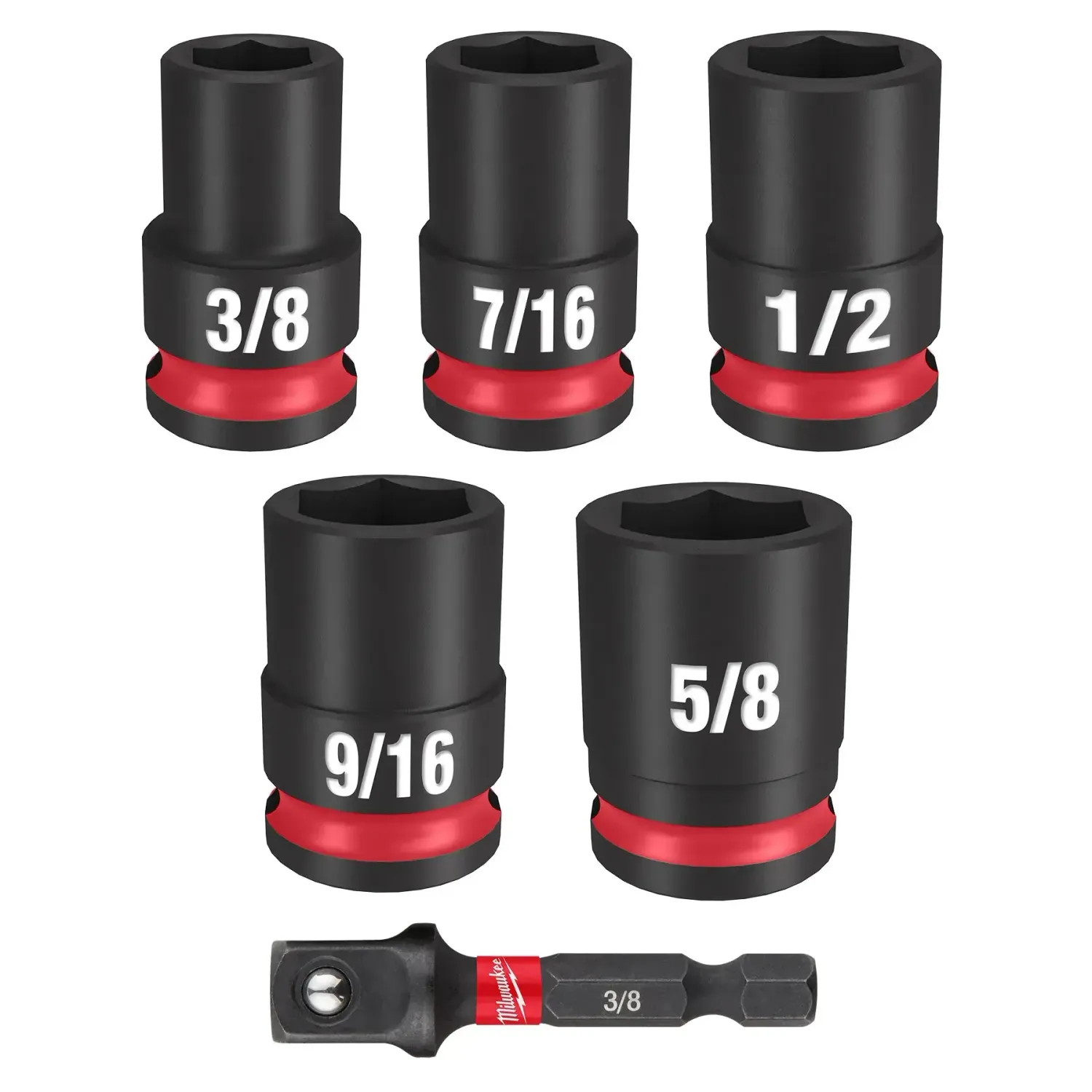 MILWAUKEE 6PC SHOCKWAVE Impact Duty™ 3/8&quot; Drive SAE Standard Socket Set/49-66-7035