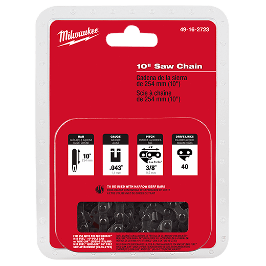 MILWAUKEE 10&quot; POLE SAW REPLACEMENT CHAIN/49-16-2723