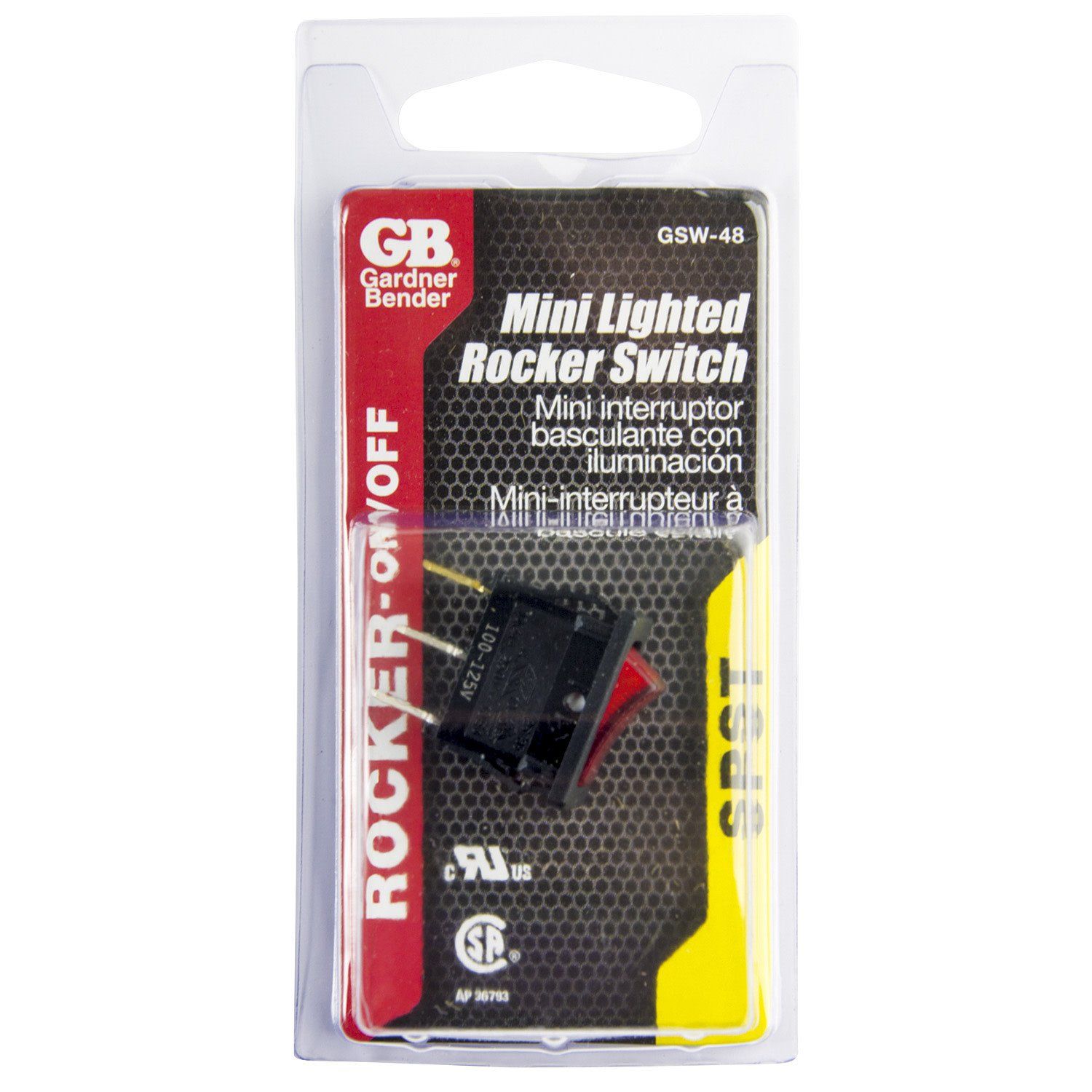 MINI LIGHTED ROCKER SWITCH  GSW-48