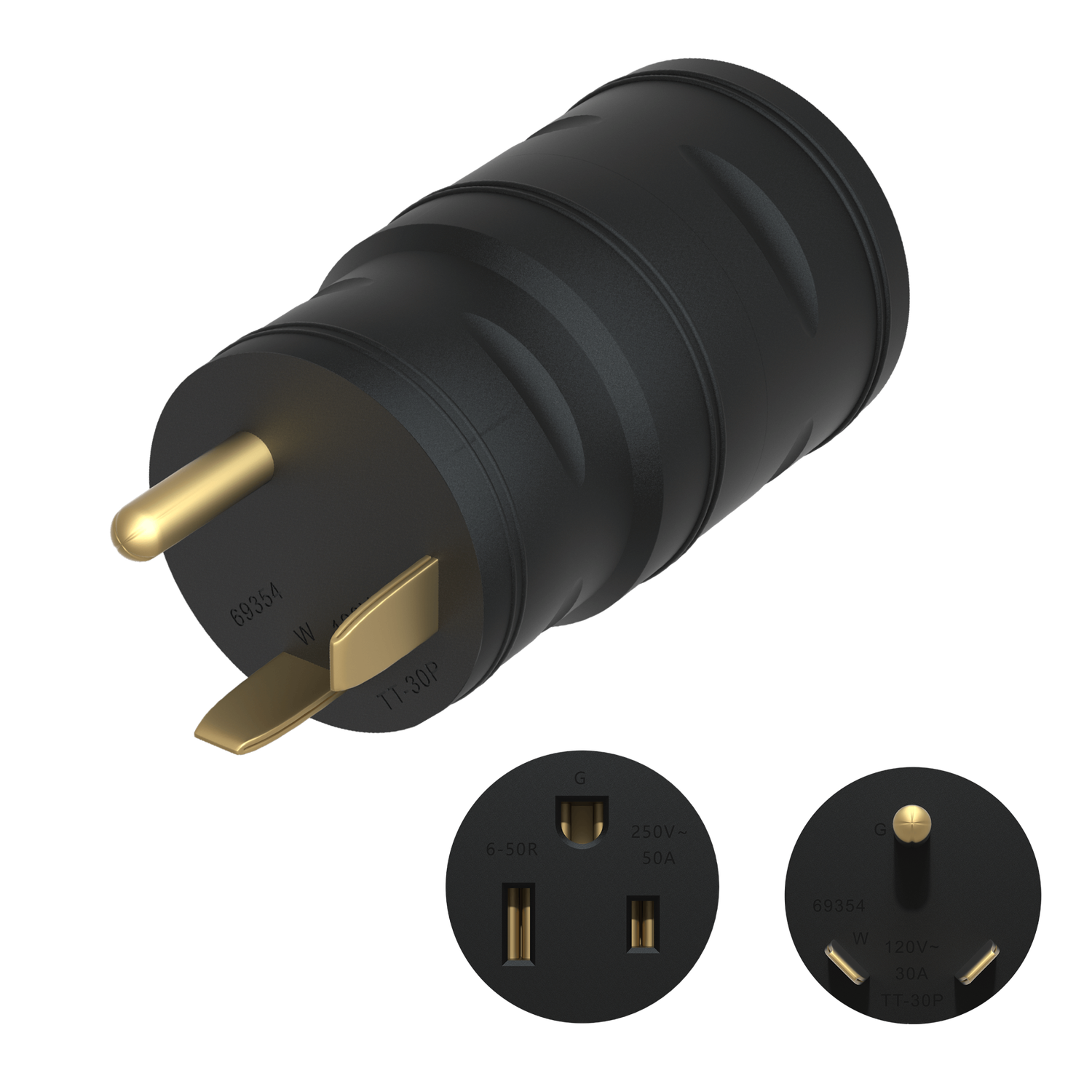 69354-BK COMPACT ADAPTER NEMA TT30P TO 6-50R