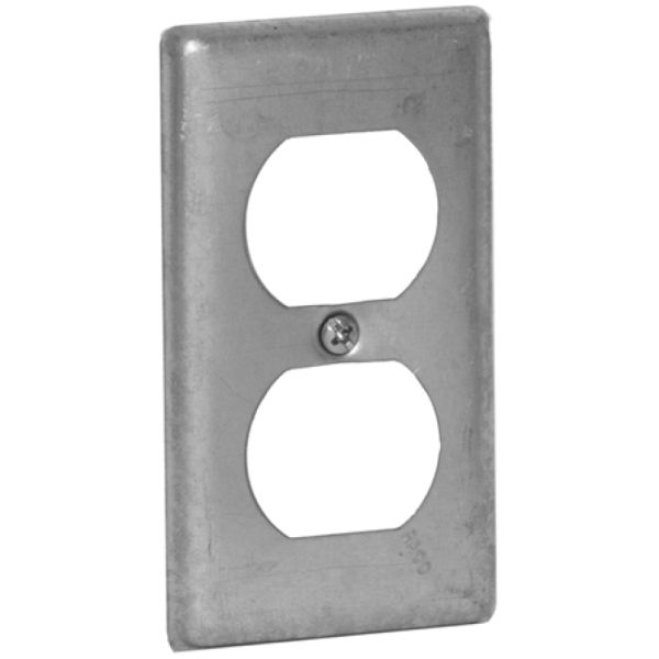 TAPA INDUSTRIAL RECEPTACULO DOBLE METAL - C6151