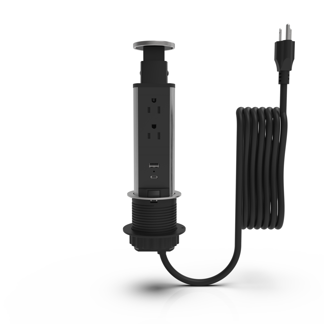 Pop Up Tower, 2 Outlet, 1 USB-A, 1 USB-C