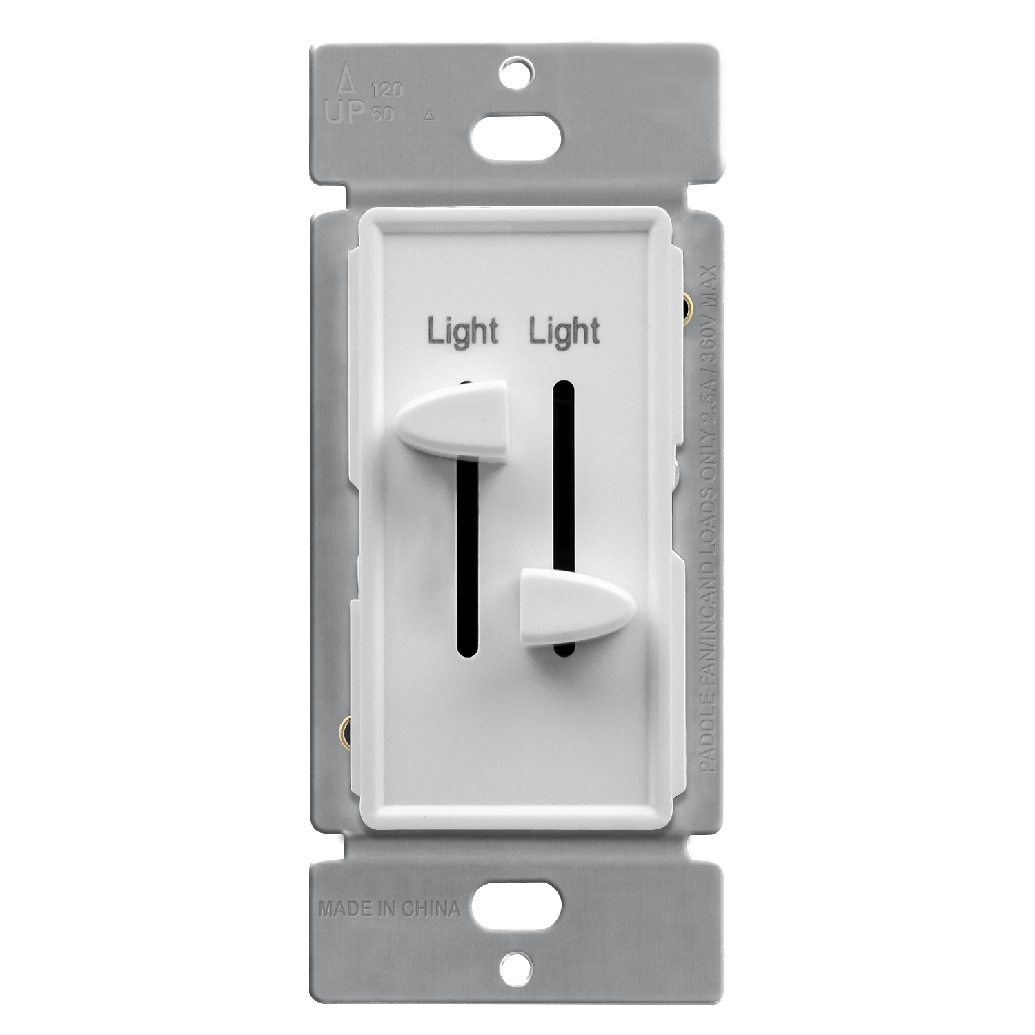 17006 LED, CFL, INCANDESCENT, HALOGEN DUAL DIMMER SWITCH  57006-W
