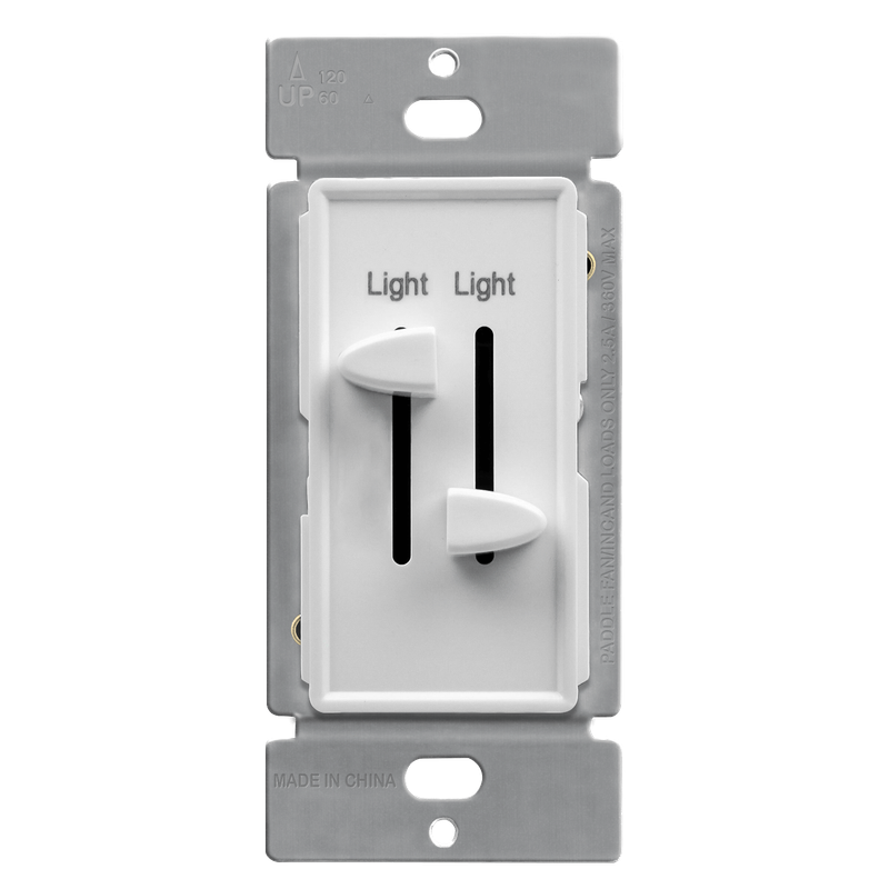 17006 LED, CFL, INCANDESCENT, HALOGEN DUAL DIMMER SWITCH  57006-W