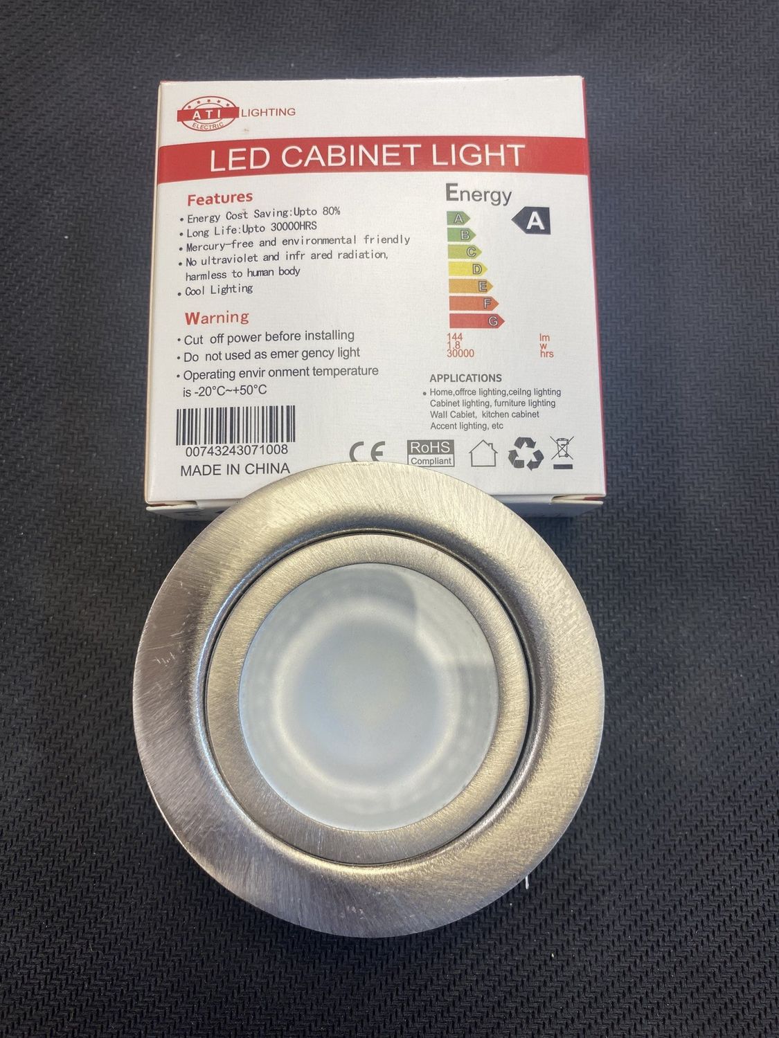 LAMP GABINETE LED 1.8W REDONDA 3&quot; S/S / YPRB0108SS