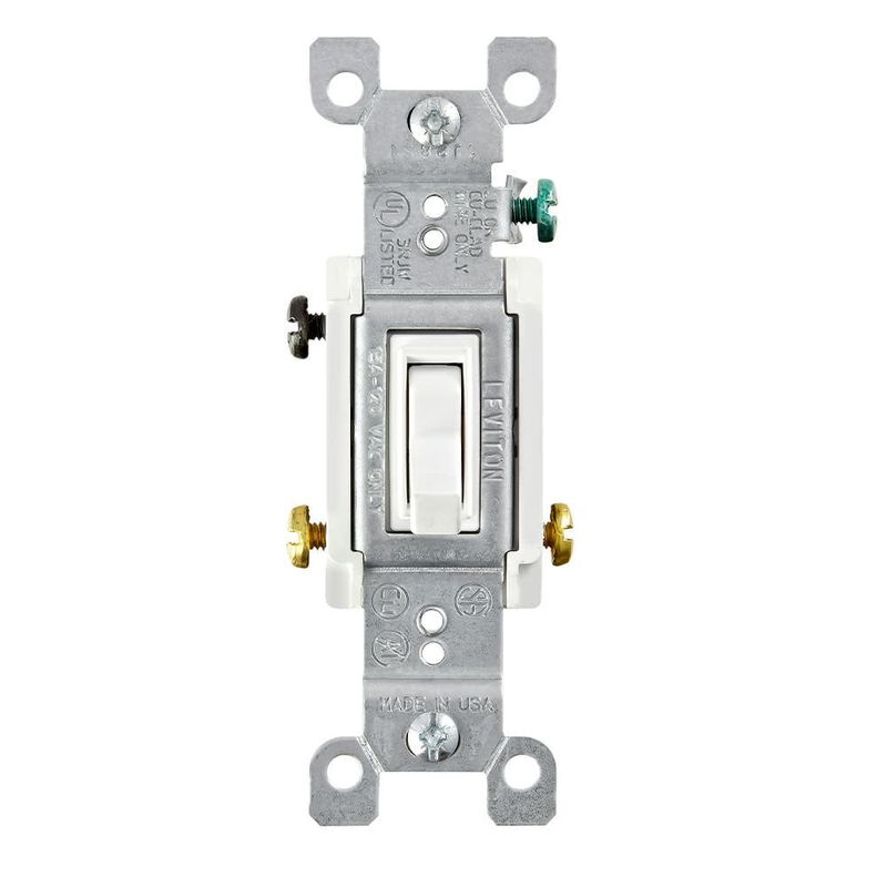 SWITCH SENCILLO SILENCIOSO 3WAY 15AMP/120V WHITE