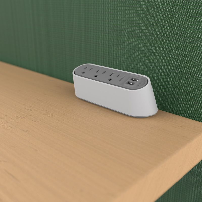 WSPC320WH (White) DESKTOP POWER CENTERS 6&#39; CABLE 3 TR RECEPTACLE 15A 2 USB PORT 3.1A