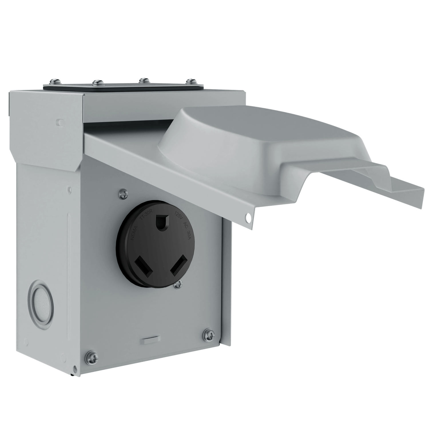63300M 30A OUTDOOR RECEPTACLE BOX NEMA TT-30R RECEPTACLE 125V, POWER FOR YOUR RV