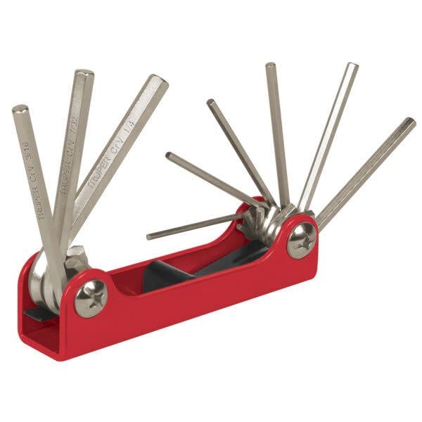 KEY 8 PC FOLDING HEX SAE- ON 702633 / 15566/ALL-9P