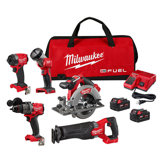 MILWAUKEE 3697-25 M18 FUEL™ 5-Tool Combo Kit INCLUYE 2131-20 LAMPARA