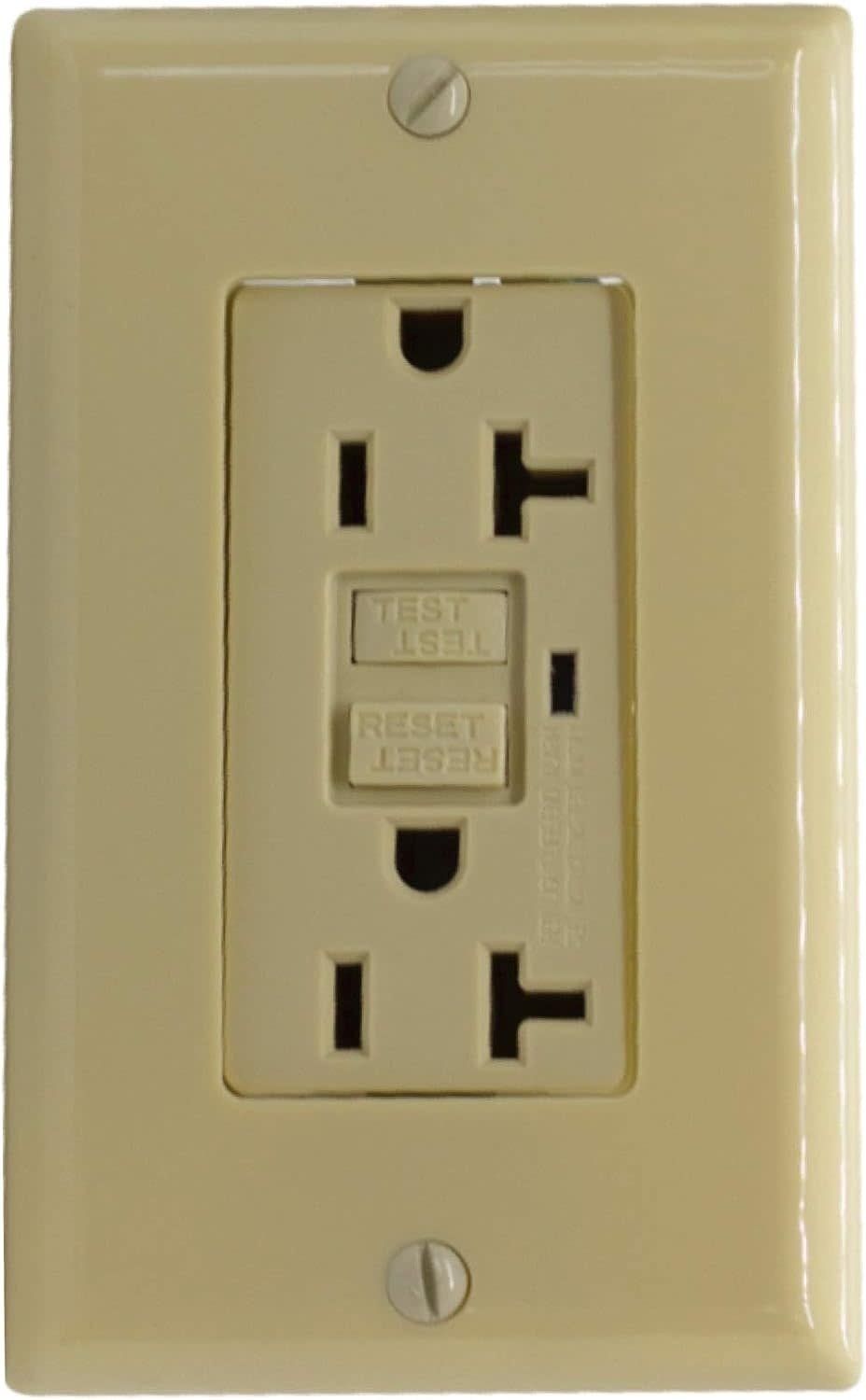 RECEPTACULO GROUND FAULT 20AMP 125V IVORY/GFCI20-IV
