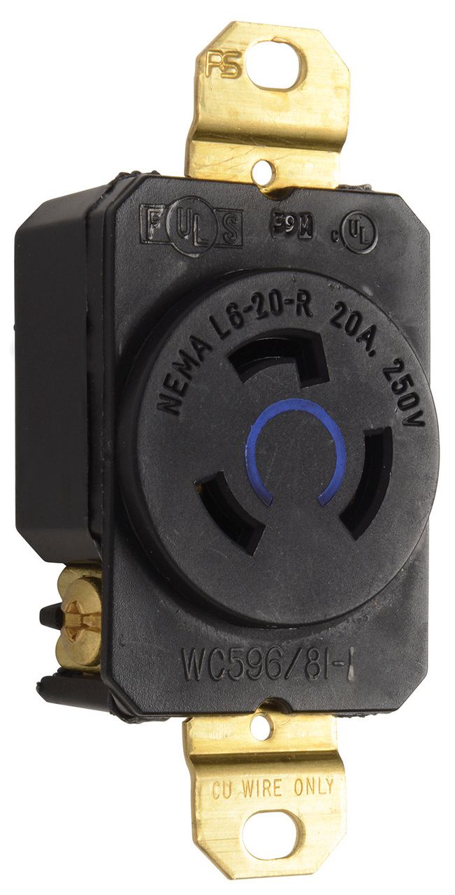 P&amp;S TURNLOCK RECEPTACLE 20A 250V (L620R)