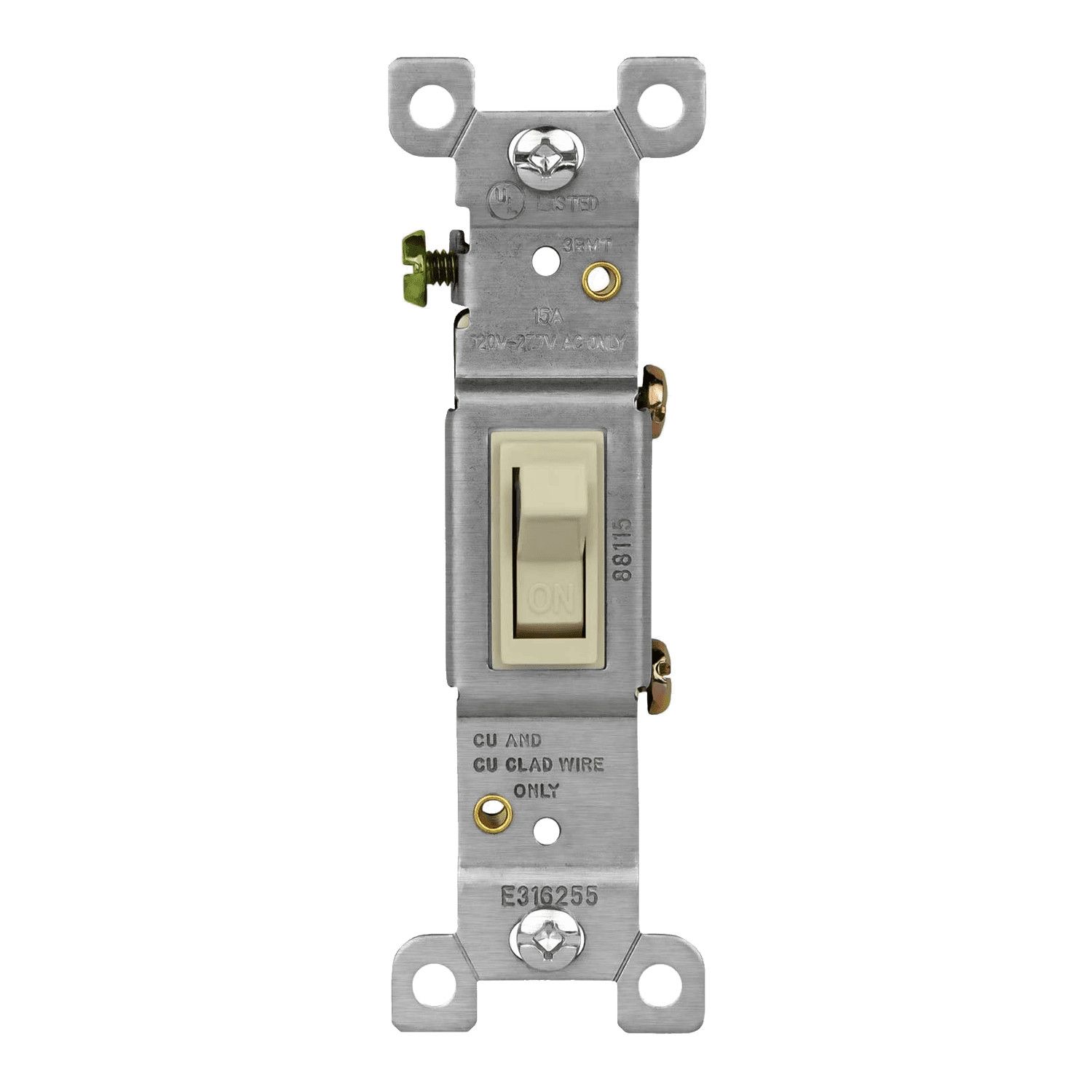88115-I Residential grade, toggle switch, single Pole 15A 120/277V