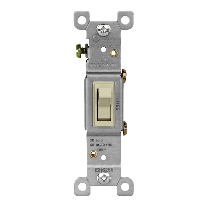 88115-I Residential grade, toggle switch, single Pole 15A 120/277V