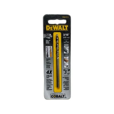 BD-DWA1212G BARRENA PARA METAL, 3/16&quot; DE COBALTO, PILOT POINT