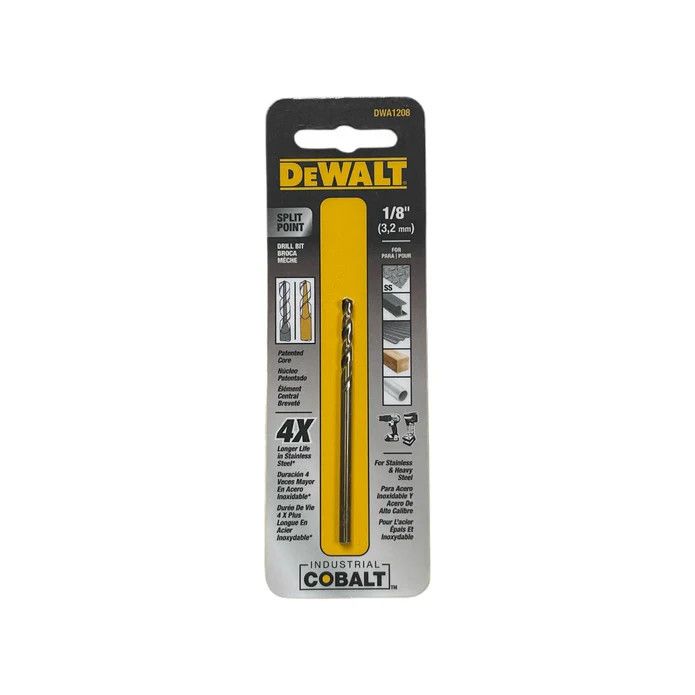 BD-DWA1208G/ BARRENA PARA METAL, 1/8&quot; DE COBALTO, SPLIT POINT,