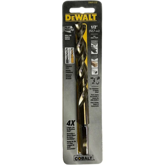 BD-DW1232G/BARRENA PARA METAL, 1/2&quot; DE COBALTO, PILOT POINT