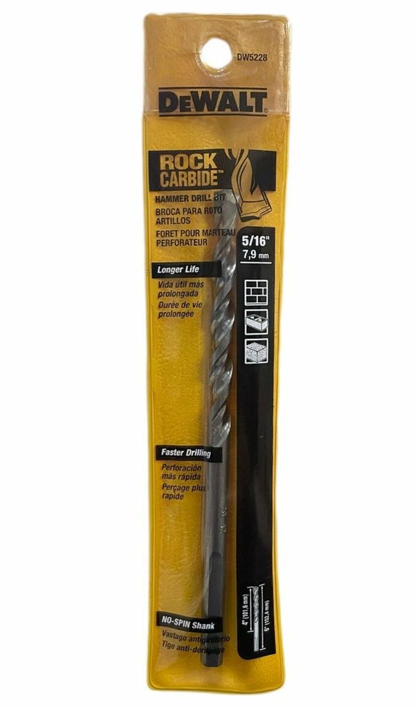 BD-DW5228Y/ BARRENA PARA CEMENTO,5/16&quot; X 6&quot; DE CARBURO