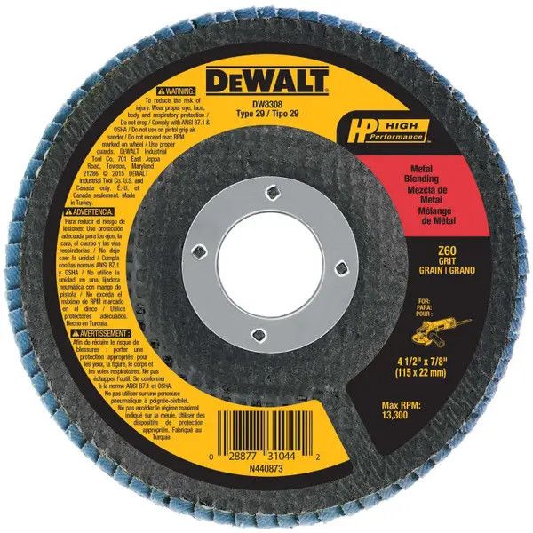 BD-DW8308/DISCO PULID. C/LIJA 4 1/2&quot; X 7/8&quot; 60 GRIT