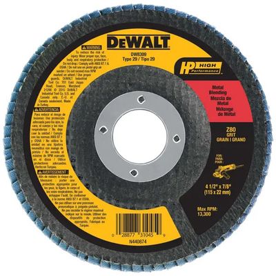 BD-DW8309/ DISCO PULID. C/LIJA 4 1/2&quot; X 7/8&quot; 80 GRIT