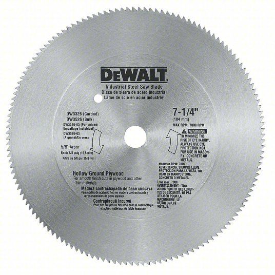 BD-DW3326/DISCO SIERRA 7 1/4&quot; PLYWOOD 140T