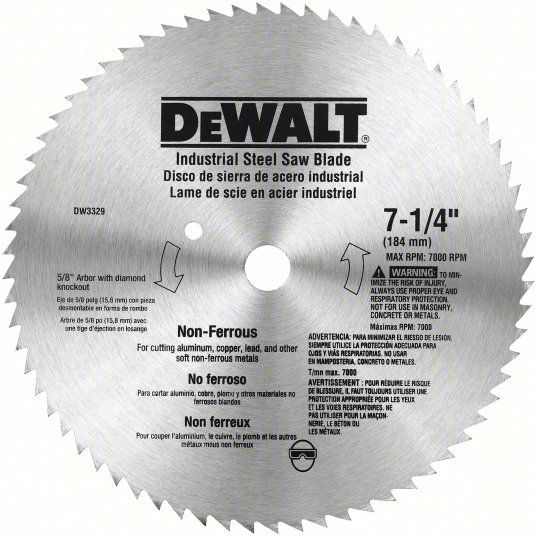 BD-DW3329/ DISCO SIERRA 7 1/4&quot; ALUM./COBRE 68T