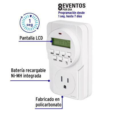 TIMER DIGITAL 8 EVENTOS 48386