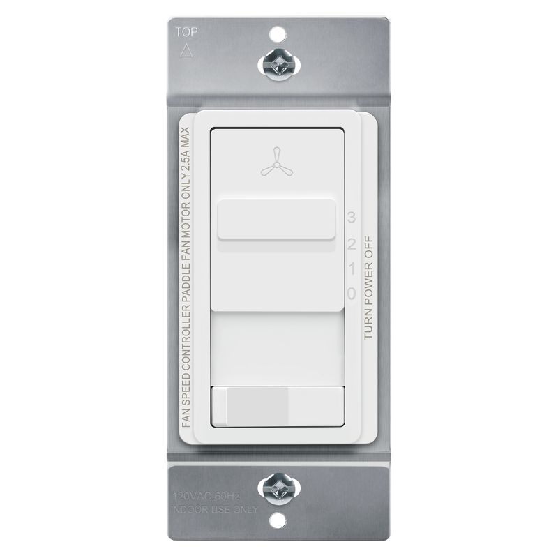 3-Speed Slide Fan Control & Light Switch/17017-F3-W