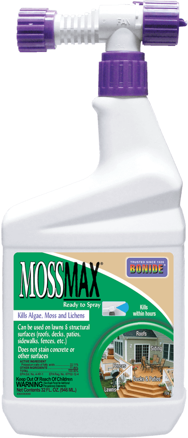Mossmax /Algae Moss &amp; Lichens 1Qt RTS Herbicide Bonide
