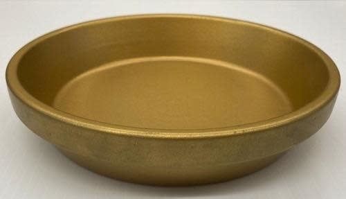 Saucer 6&quot; Glazed Gold