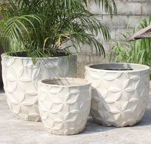 Pot Sarma Flower Petal Design Sml 13x13 Asst