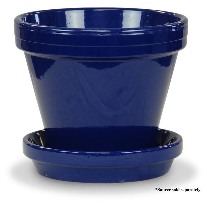 Pot 4" Glazed Standard Cobalt Blue