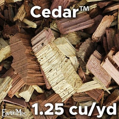 E-8 Bulk EarthMix® Cedar™ Chip Mulch 1.25 C/Y (4 Scoop Maximum Per