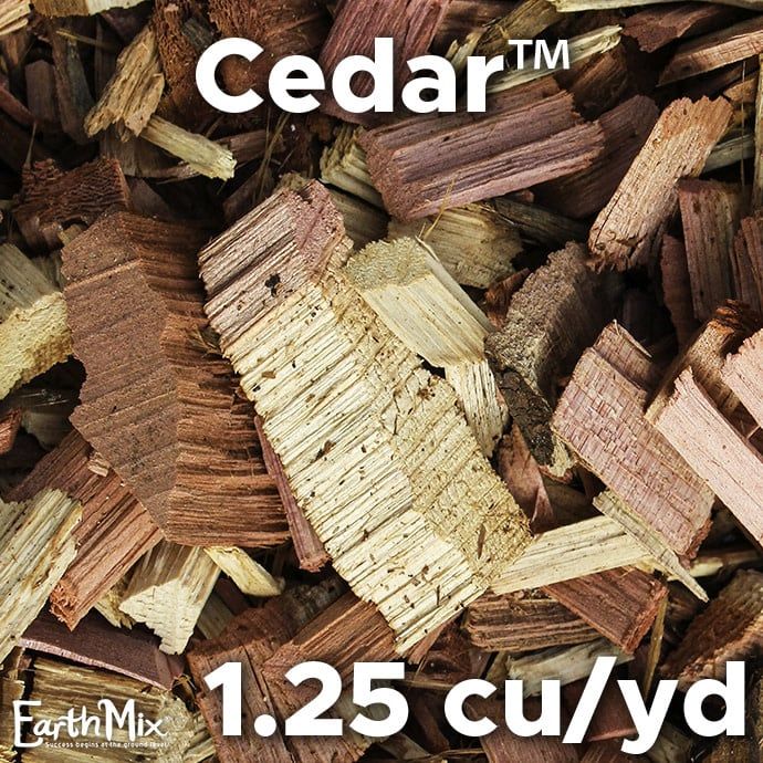 BULK EarthMix® Cedar™ Tennessee Cedar Chip Mulch / 1.25 cu yd (1 Product Type Per Delivery)