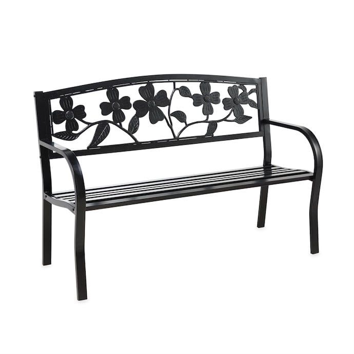 Bench Dogwood Black 50x34x24 Metal